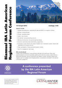 Biannual IBA Latin American Regional Forum Conference