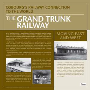 Cobourg /  Ontario / Canada / Canadian Northern Railway / Grand Trunk Railway / Cobourg railway station / Port Hope railway station / Canadian National Railway / Transcontinental railroad / Rail transportation in the United States / Transportation in the United States / Transportation in North America