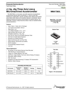 MMA7360L, ±1.5g, ±6g Three Axis Low-g Micromachined Accelerometer