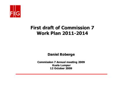 Commission 7 Draft Work Plan[removed]