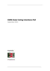 EMRS State Voting Intentions Poll September 2013