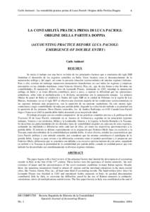 Carlo Antinori : La contabilità pratica prima di Luca Pacioli: Origine della Partita Doppia  4