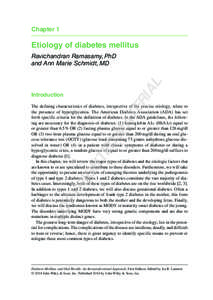 Chapter 1  Etiology of diabetes mellitus AL