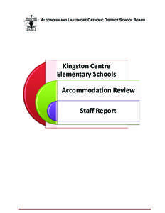 ALGONQUIN AND LAKESHORE CATHOLIC DISTRICT SCHOOL BOARD  Kingston Centre Elementary Schools Accommodation Review Staff Report