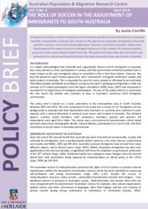 POLICY BRIEF  Australian Population & Migration Research Centre Vol. 2 No. 4  April 2014