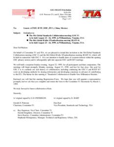 GSC-5/RAST-8 Invitation invite.doc G.H. Peterson (T1) and D. Bart (TIA)/jda 22 January 1999 Page 1 of 2