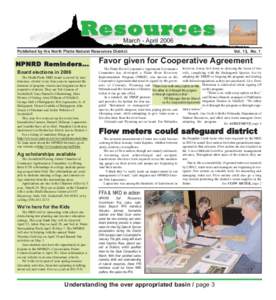 Resources March - April 2006 Published by the North Platte Natural Resources District  NPNRD Reminders...