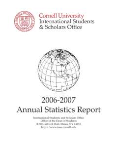 International Students & Scholars OfficeAnnual Statistics Report International Students and Scholars Office