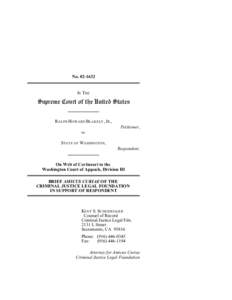 No[removed]IN THE Supreme Court of the United States RALPH HOWARD BLAKELY , JR.,