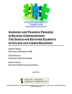Assessing and tracking progress in reading comprehension: The search for keystone elements in college & career readiness
