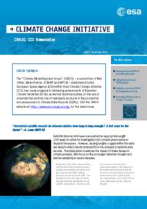 CMUG CCI Newsletter Issue 4 | September 2013 CMUG Highlights  Summary of recent MPI-M