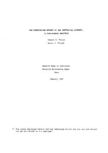 Vector autoregression / Bayesian VAR / Economic model / Trend estimation / Forecasting / Unit root / Macroeconomic model / Regression analysis / Time series / Statistics / Time series analysis / Econometrics