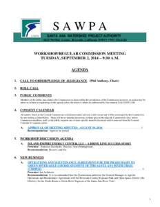 SAWPA SANTA ANA WATERSHED PROJECT AUTHORITYSterling Avenue, Riverside, California 92503 • (WORKSHOP/REGULAR COMMISSION MEETING