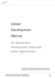 Career Development Manual for Consultants Working with Youth with fewer opportunities
