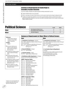 COLLEGE OF LIBERAL ARTS & SCIENCES  fromUndergraduate Catalog Political Science