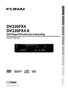 PRECAUTIONS  PREPARATION DVD Player/VCR with Line-in Recording