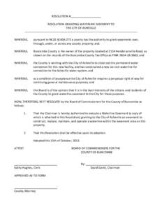 Microsoft Word - Waterline Easement Resolution.doc