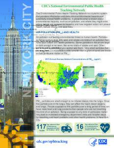 NEW YORK CITY  CDC’s National Environmental Public Health Tracking Network  The Environmental Public Health Tracking Network is a dynamic system