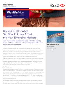 HSBC Securities (USA) Inc. 28˚N—Gurgaon, India WealthWise  Investment Perspectives from HSBC