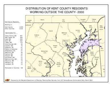 DISTRIBUTION OF KENT COUNTY RESIDENTS WORKING OUTSIDE THE COUNTY[removed]Working In:  Washington