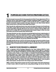 Impact assessment / Orange Line / Virginia State Route 267 / Washington Dulles International Airport / Environmental impact statement / Metrorail / Reston – Wiehle Avenue / Metropolitan Transit Authority of Harris County / Environmental impact assessment / Washington Metro / Transportation in the United States / Silver Line