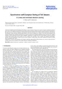 Synchrotron self-Compton flaring of TeV blazars