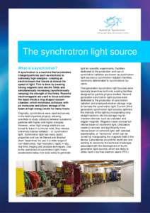 Australian Synchrotron / Synchrotron light source / Storage ring / Beamline / Insertion device / Linear particle accelerator / Undulator / Dipole magnet / Synchrotron / Physics / Electromagnetism / Particle accelerators