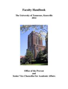 Tenure / Dean / Professor / Provost / Academic administration / University of Tennessee / Faculty / Academic Senate / Education / Knowledge / Academia