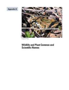 USFWS  Appendix D Leopard Frog