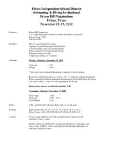 Microsoft Word - Frisco Invitational[removed]Meet Information.doc