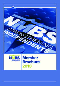Member Brochure 2013 NMBS MEMBER BROCHURE 2013
