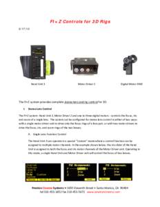 FI+Z Controls for 3D RigsHand Unit 3  Motor Driver 2