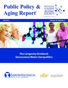 Public Policy & Aging Report ® Fall 2013