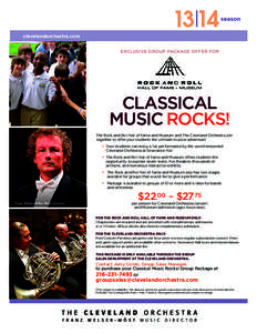 Cleveland / Rock and Roll Hall of Fame / Welser / Hall of Fame / Severance Hall / Ohio / Franz Welser-Möst / Cleveland Orchestra