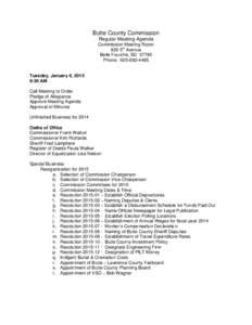 Butte County Commission Regular Meeting Agenda Commission Meeting Room 839 5th Avenue Belle Fourche, SDPhone: 