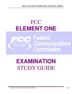 MID-ATLANTIC MARITIME ACADMEY[removed]FCC ELEMENT ONE  EXAMINATION