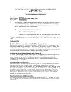 DOCUMENTATION OF ENVIRONMENTAL INDICATOR DETERMINATION Interim Final[removed]RCRA Corrective Action Environmental Indicator (El) RCRIS code (CA 725) Current Human Exposures Under Control Facility Name: Bigard Oil