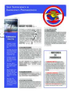 Self Sufficiency is Emergency Preparedness TORNADOES  WHAT TO DO ...