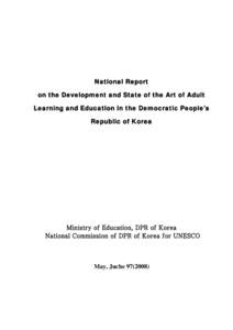 National Report on the Abolition of Illiteracy and Adult Education in the