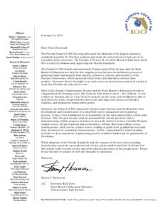 Microsoft Word - Letter to State Board of Education re Florida Standards and school accountability