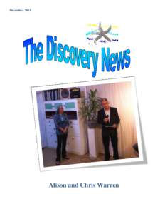 December[removed]Alison and Chris Warren Newsletter No. 4, 2011