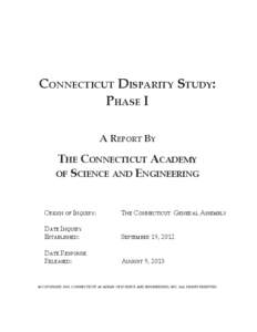 Connecticut Disparity Study: Phase I A Report By