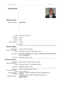 Ing.Daniel Carbone  DC - 1 Curriculum Vitae