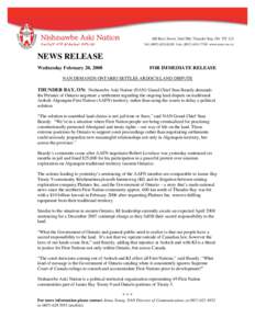 Ontario / Ardoch Algonquin First Nation / Kitchenuhmaykoosib Inninuwug First Nation / Treaty 9 / Muskrat Dam Lake First Nation / Nishnawbe-Aski Police Service / First Nations / Nishnawbe Aski Nation / Aboriginal peoples in Canada