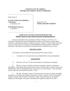 5-Evanston-Northwestern�rt - Evanston CC 2nd Request for Production of Docs