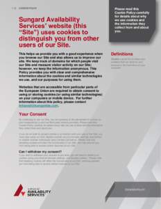 1/5  COOKIES POLICY Sungard Availability Services’ website (this