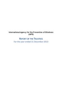 Global health / International Agency for the Prevention of Blindness / Light for the World / Seeing is Believing