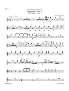 2 Flutes  Sheet Music from www.mfiles.co.uk Symphony No. 5 (in C minor, Op. 67)