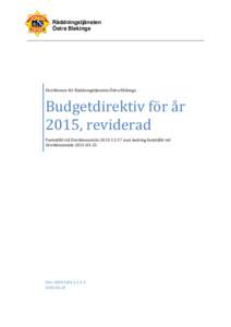 Reviderat Budgetdirektiv 2015