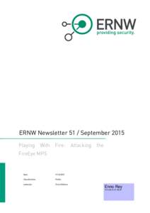 ERNW Newsletter 51 / September 2015 Playing With  Fire: